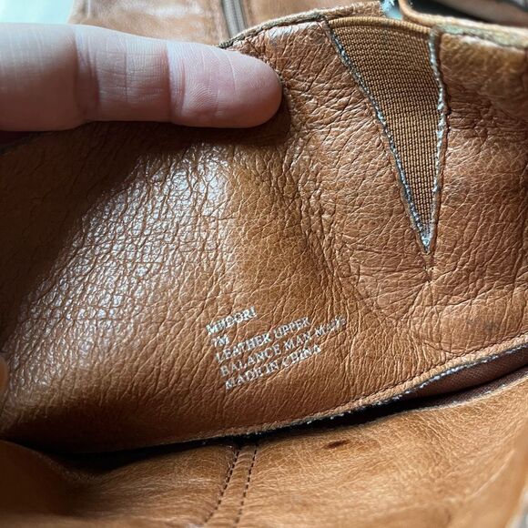 Steve Madden Cognac Leather Knee High Riding Boots Buckle Round Toe Women's 7 - Picture 7 of 9